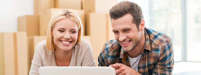 young couple preparing for a household move