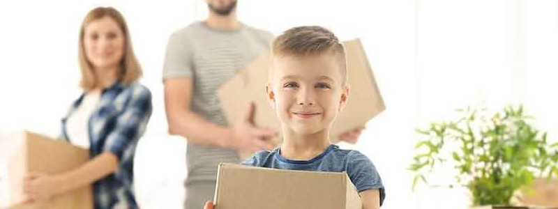 entire family preparing for a household relocation