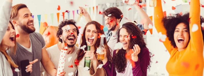 group of friends enjoying a party